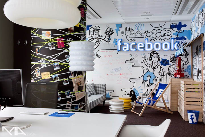 超萌卡通图形创意 Facebook波兰办公室：你就是主角
